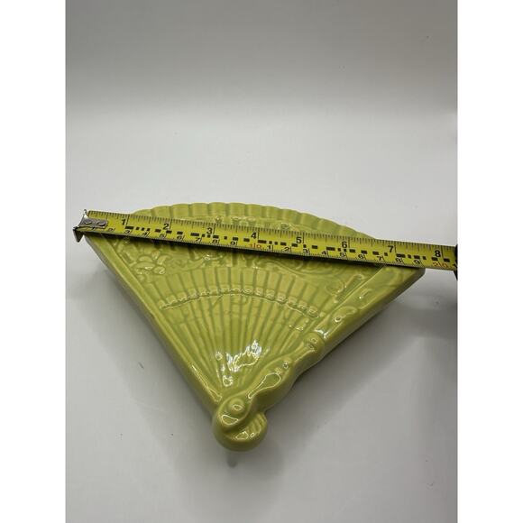 Kay Finch Mid Century Ceramic Green Asian Fan Box CA Made 1935-1963 - Picture 7 of 8